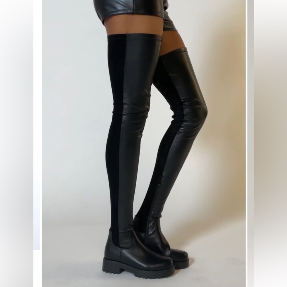 Sleek Black Over the Knee Boots